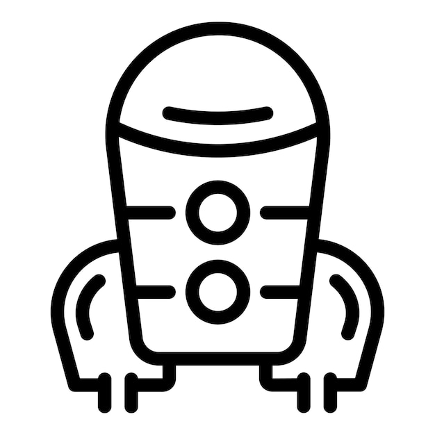 Rocket credibility icon Outline rocket credibility vector icon for web design isolated on white background