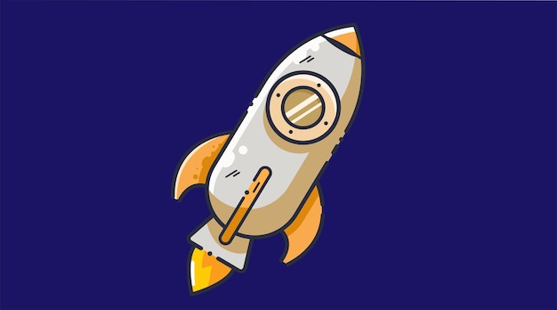 rocket launch captured against a solid background showcasing the power and motion of liftoff