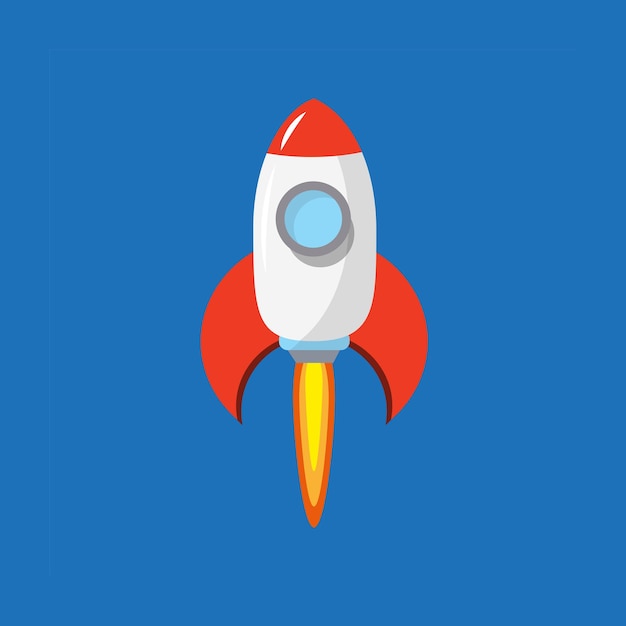 Rocket Launch Vector Illustration
