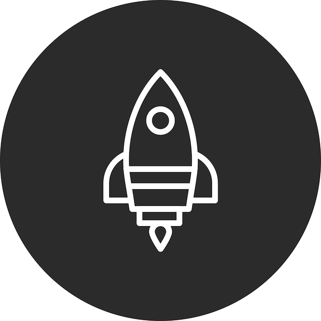 Rocket vector icon illustration of Aviation iconset