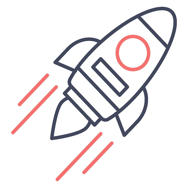 Rocket Vector Illustration Style