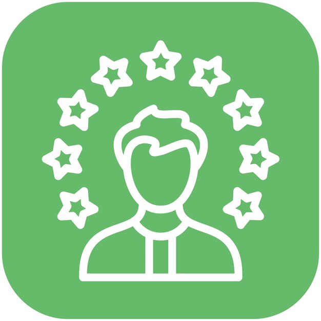 Role Model vector icon illustration of Generation Gap iconset