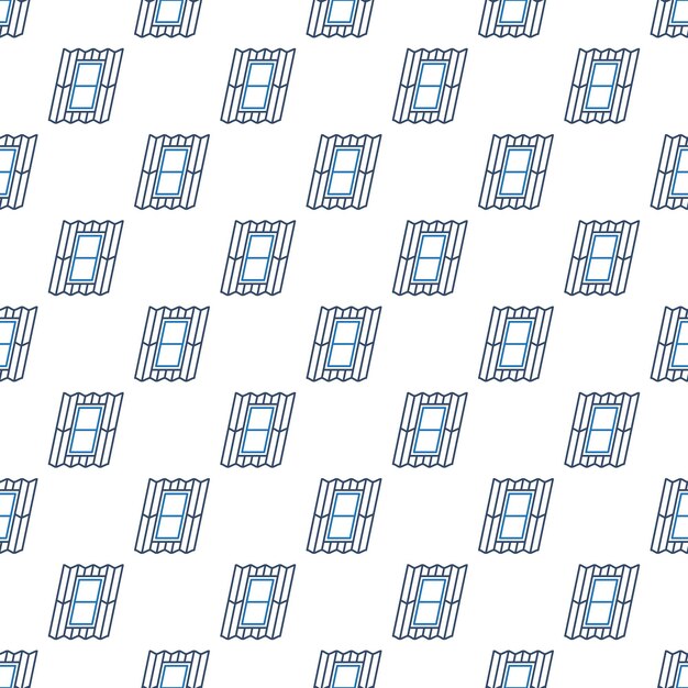 Roof Window vector Skylight concept linear seamless pattern
