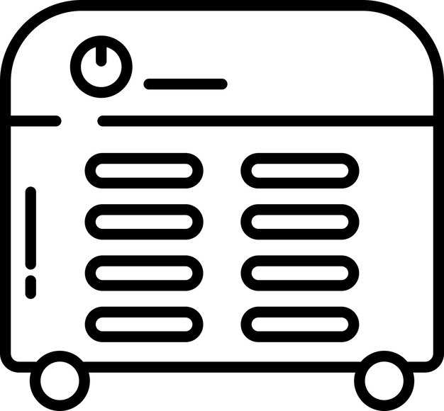 Room Heater outline vector illustration
