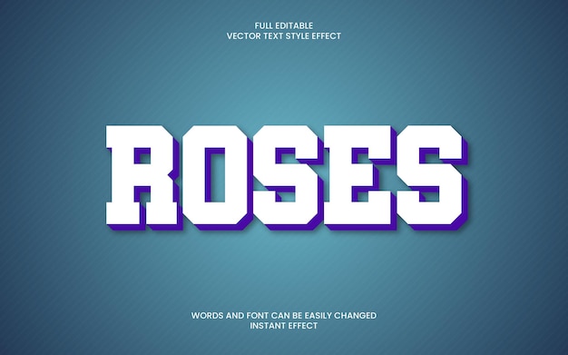 roses text effect