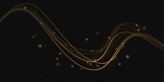 Rotating shining rings Shine magic gold swirl with flare sparkles