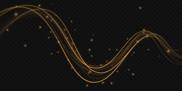 Rotating shining rings Shine magic gold swirl with flare sparkles