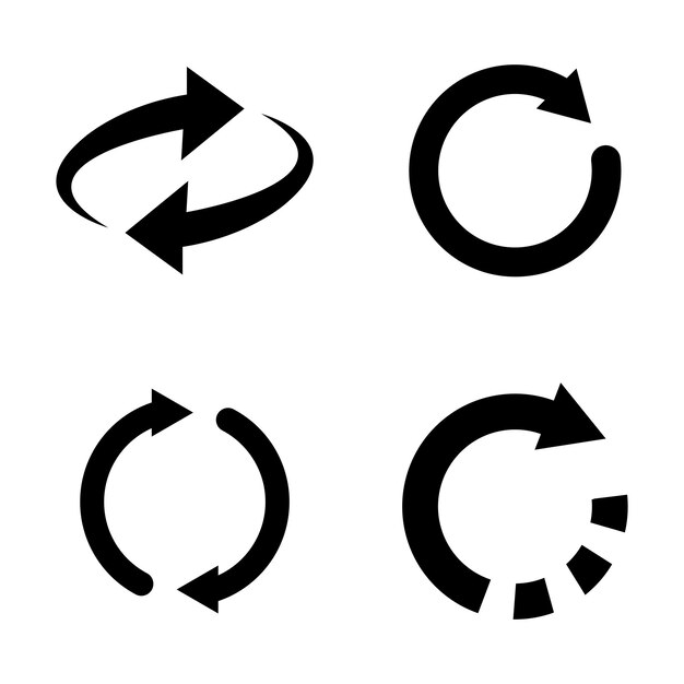 rotation icon logo vector design template