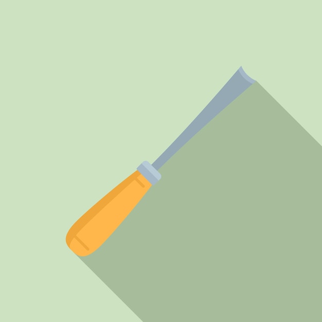 Round chisel icon Flat illustration of Round chisel vector icon for web design