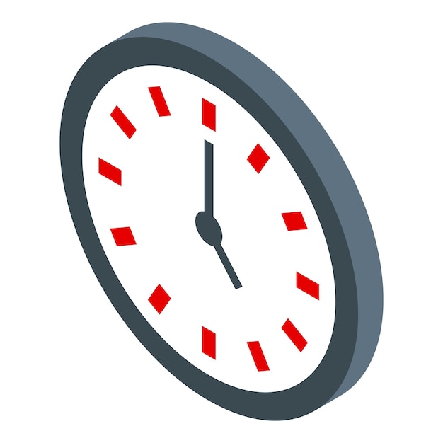 Round clock face telling time with red markings for each passing hour