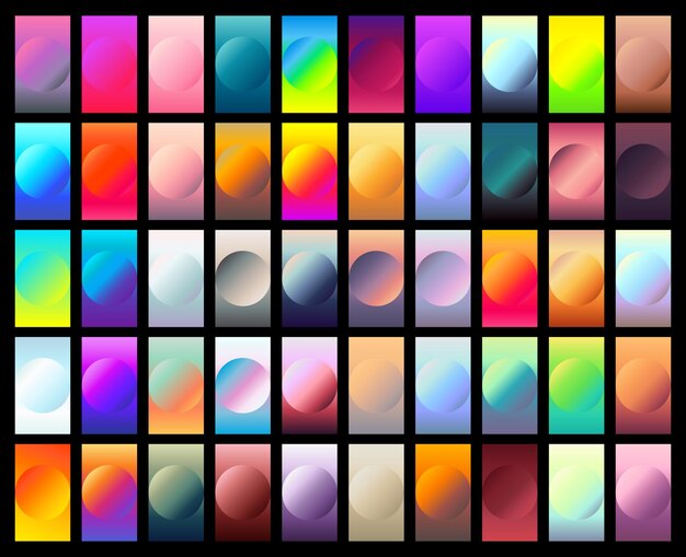 round gradient set with modern abstract backgrounds colorful fluid covers for calendar brochure