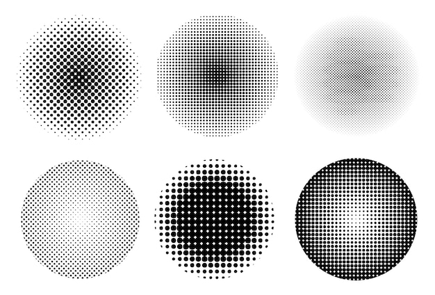 Round halftone backgrounds