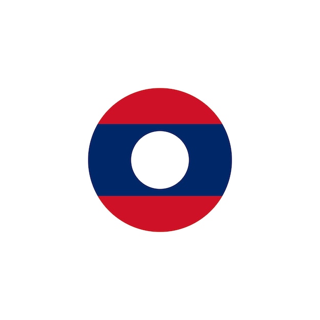 round laos flag emblem design element