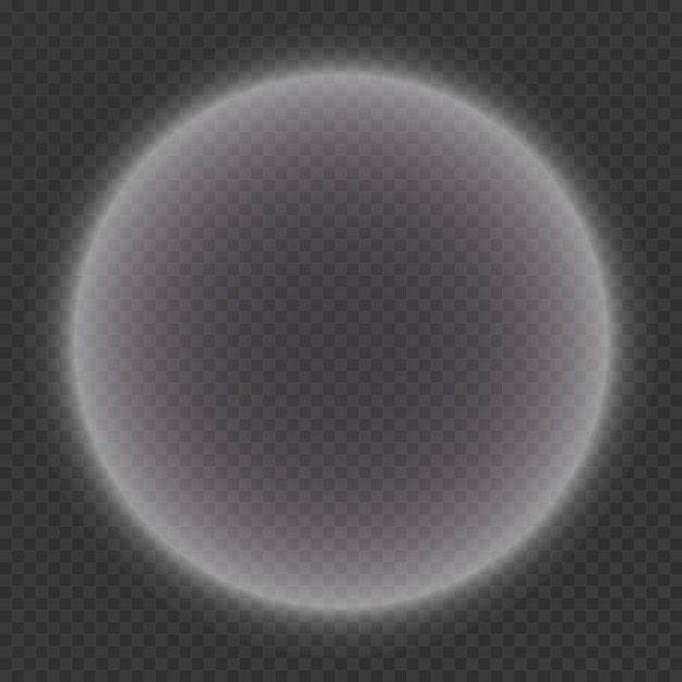 Round lighting effect White flash Glitter shining star glowing spark Light beam Lens flares