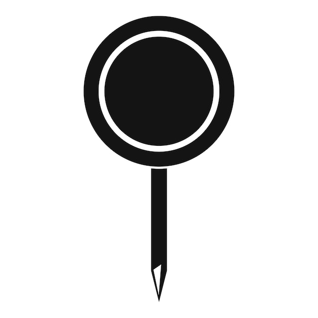 Round pin icon Simple illustration of round pin vector icon for web
