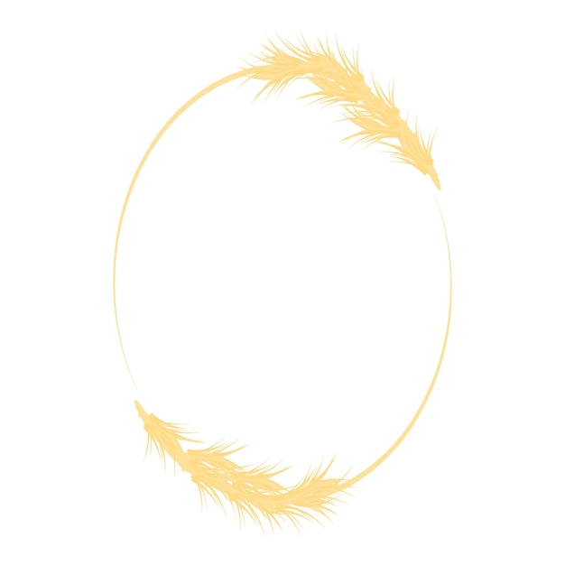 Round wheat frame representing organic food production