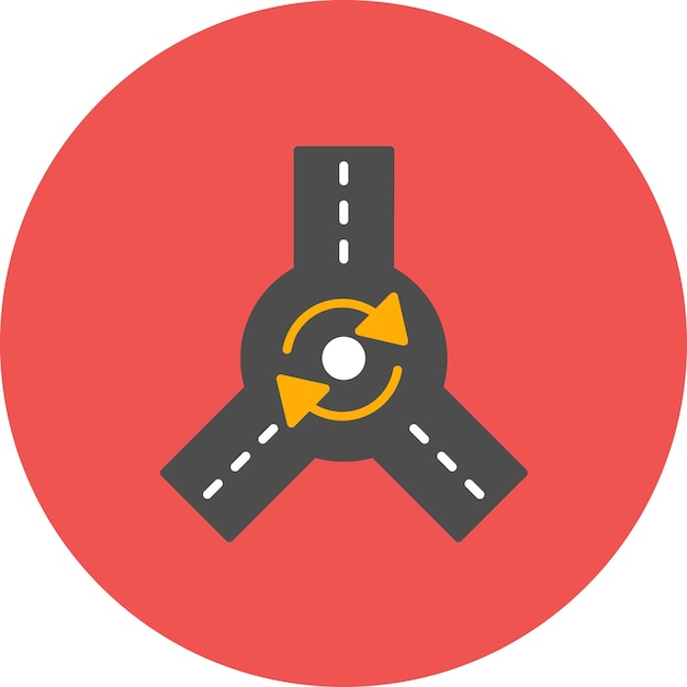 Roundabout Flat Illustration