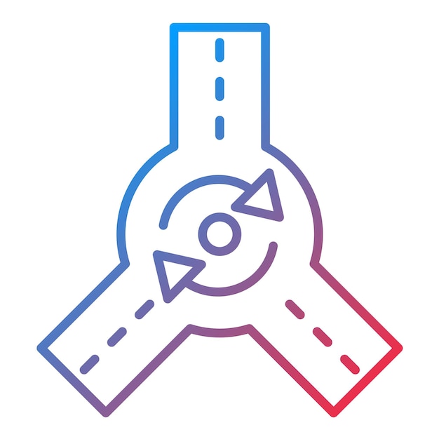 roundabout icon vector image can be used for map and navigation