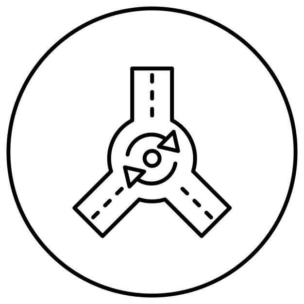 roundabout icon vector image can be used for map and navigation
