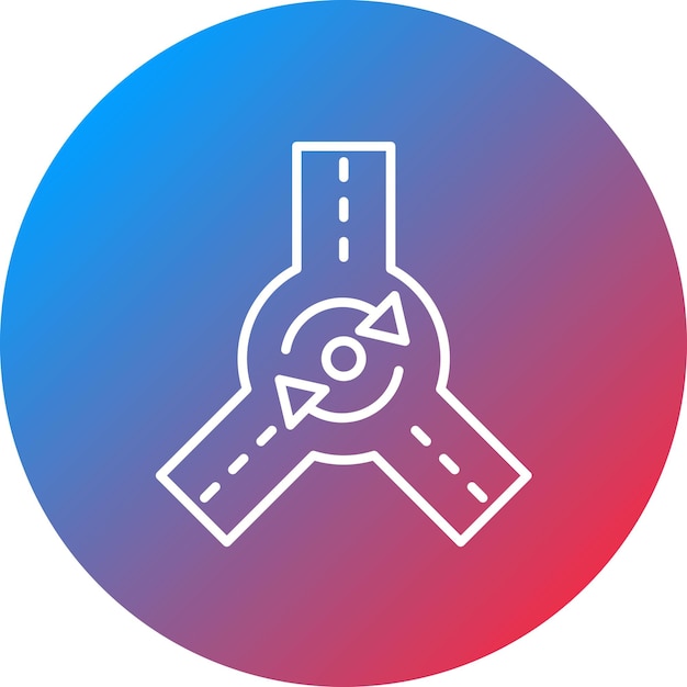 roundabout icon vector image can be used for map and navigation