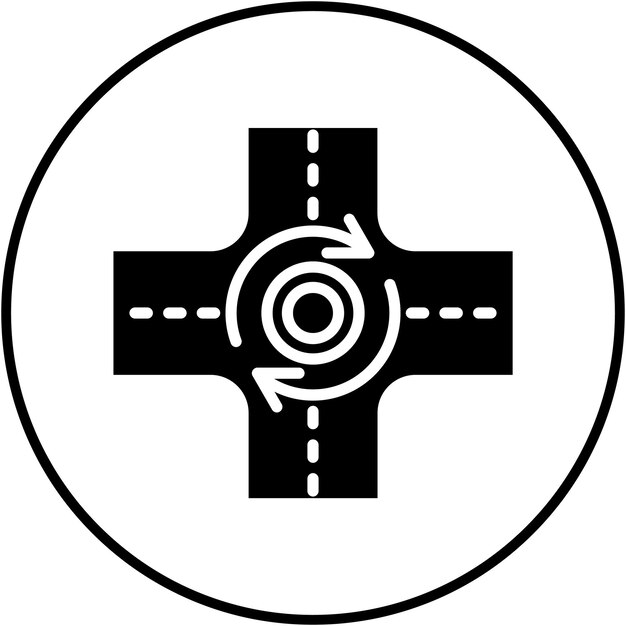 roundabout vector icon can be used for map and navigation iconset