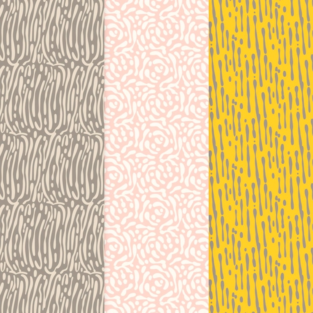 Rounded lines seamless pattern warm colours and grey