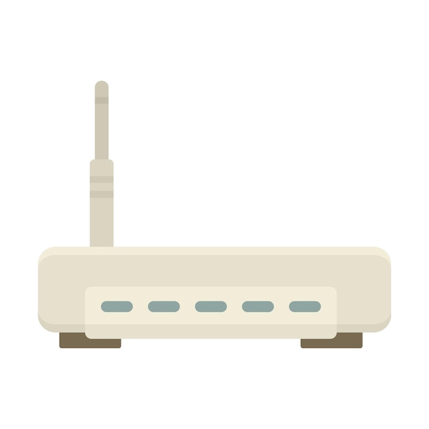 Router equipment icon Flat illustration of router equipment vector icon isolated on white background