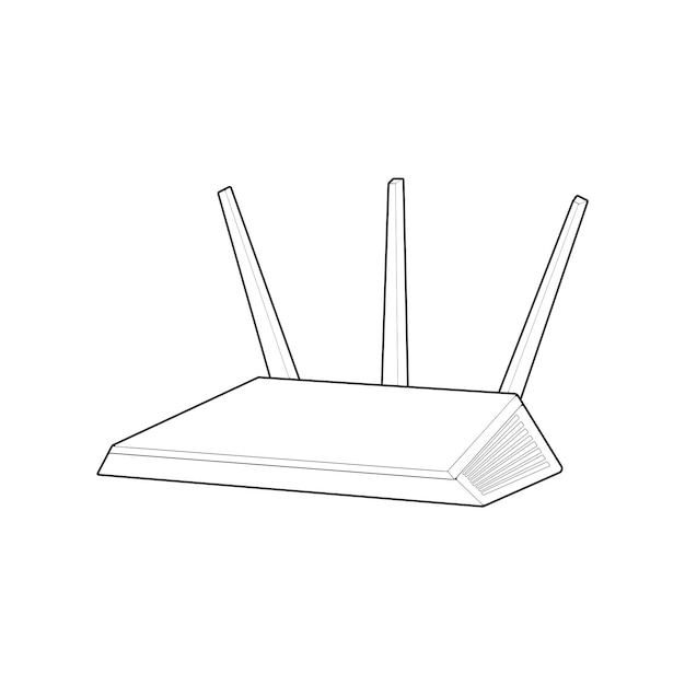 router line art vector line art vector isolated on white background for coloring book
