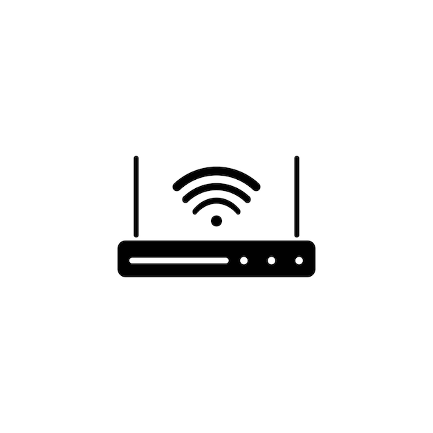 Router logo og vektorskabelon