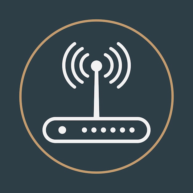 router trendy icon educated abstract vector illustration colorful artwork beautiful design