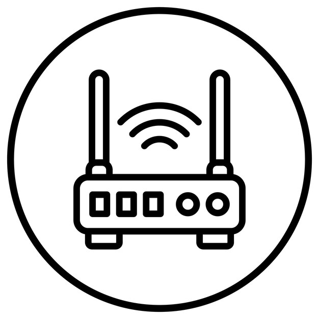 Router Vektör Simge Tasarım İllüstrasyonu