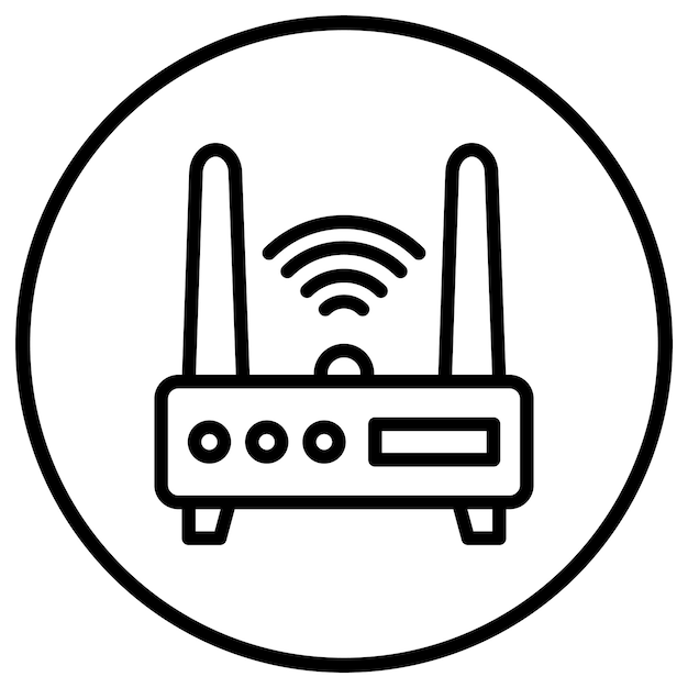 Router Vektör Simge Tasarım İllüstrasyonu