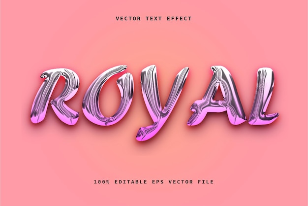 Royal 3d text effect with gold bubble textured editable text