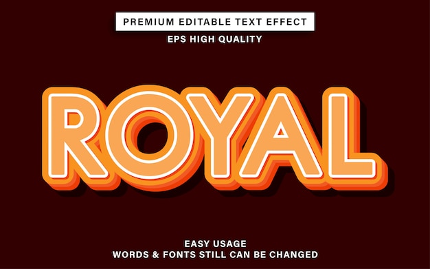 Royal bold text effect