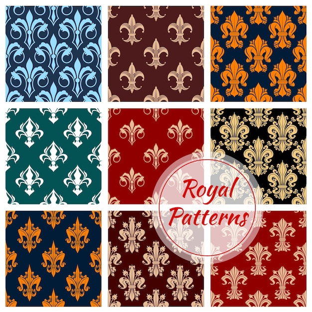 Royal paterns of stylized floral decor ornament
