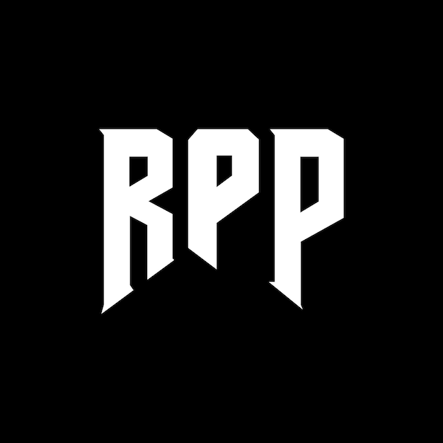 RPP letter logo design for technology company RPP logo design black and white color combination RPP logo RPP vector RPP design RPP icon RPP alphabet RPP typography logo design