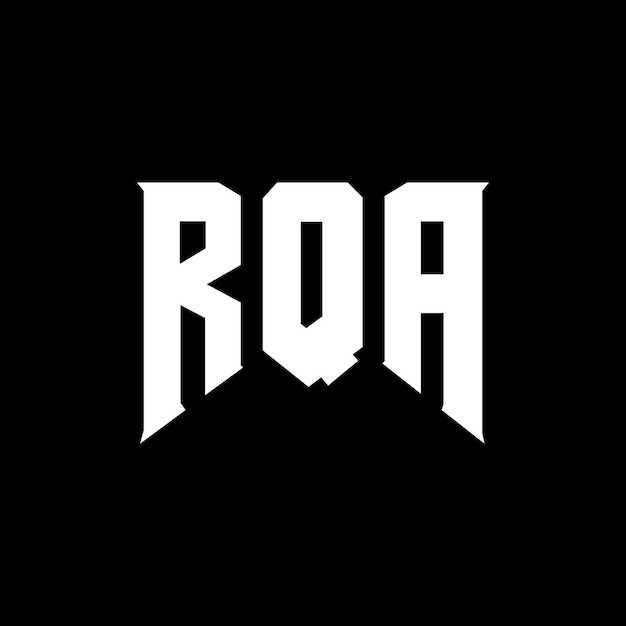 RQA-bokstavslogotypdesign för teknikföretag RQA-logotypdesign svart och vit färgkombination RQA-logotyp RQA-vektor RQA-design RQA-ikon RQA-alfabet RQA-typografi logotypdesign