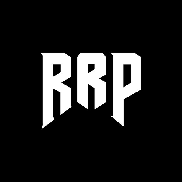 RRP letter logo design for technology company RRP logo design black and white color combination RRP logo RRP vector RRP design RRP icon RRP alphabet RRP typography logo design