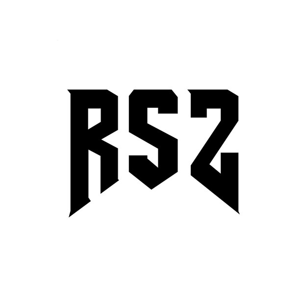 RSZ letter logo design for technology company RSZ logo design black and white color combination RSZ logo RSZ vector RSZ design RSZ icon RSZ alphabet RSZ typography logo design