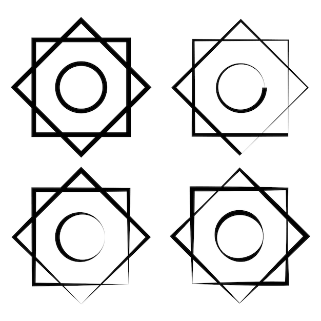 Rub el hizb islamic sign symbol vector