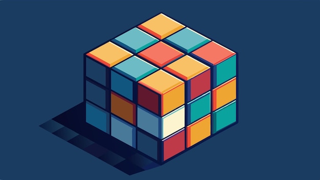 rubiks cube vector graphics illustration eps source file format lossless scaling icon design