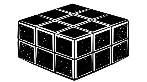 rubiks cube vektorgrafik illustration EPS kildefilformat tabsfri skalering ikondesign