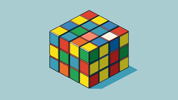 rubiks cube vektorgrafik illustration EPS kildefilformat tabsfri skalering ikondesign