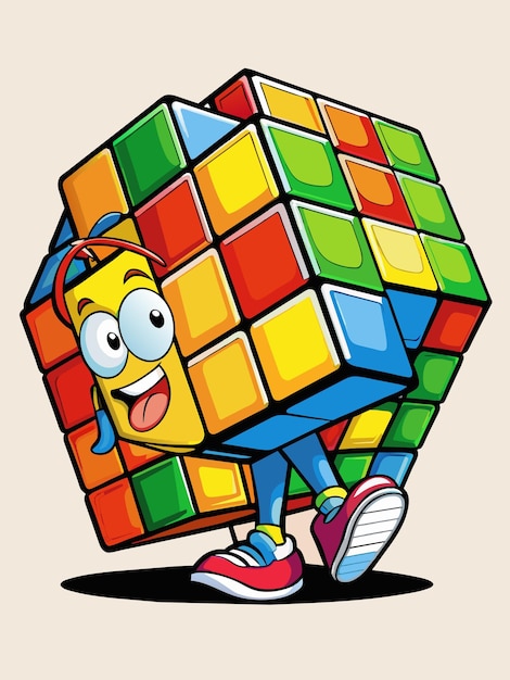 rubiks kub vektor grafik illustration EPS källfilsformat förlustfri skalning ikondesign