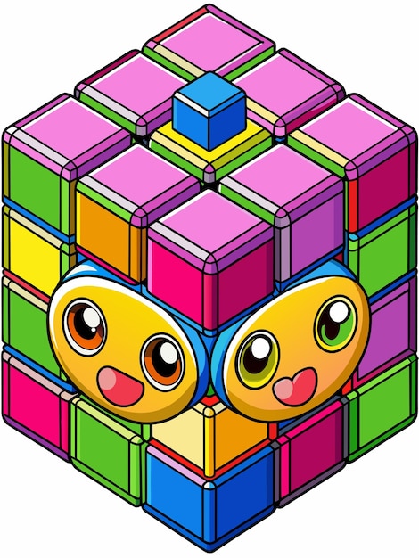 rubiks kub vektor grafik illustration EPS källfilsformat förlustfri skalning ikondesign