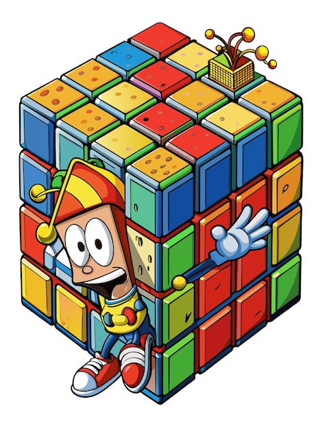 rubiks kub vektor grafik illustration EPS källfilsformat förlustfri skalning ikondesign