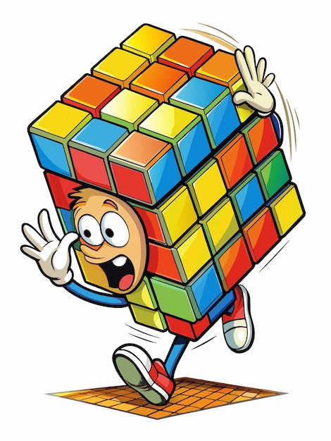 rubiks kub vektor grafik illustration EPS källfilsformat förlustfri skalning ikondesign