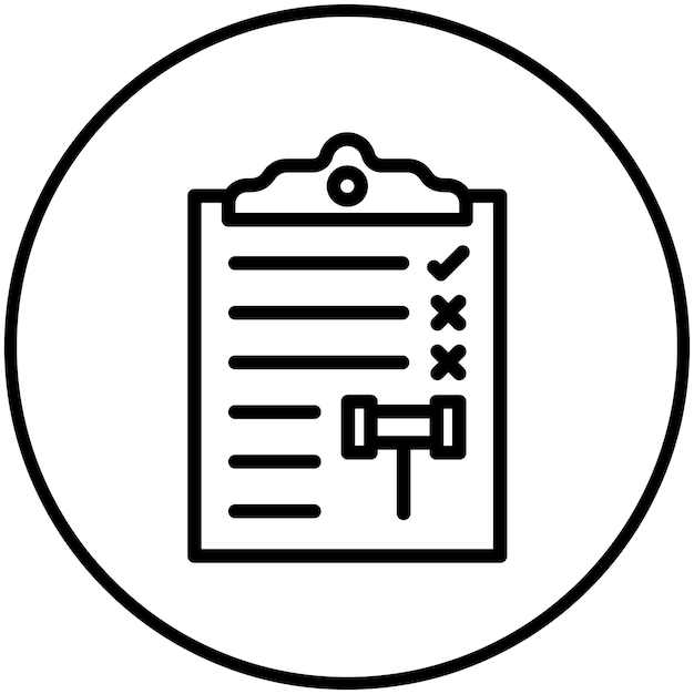 Rule vector icon illustration of Law Legislation iconset