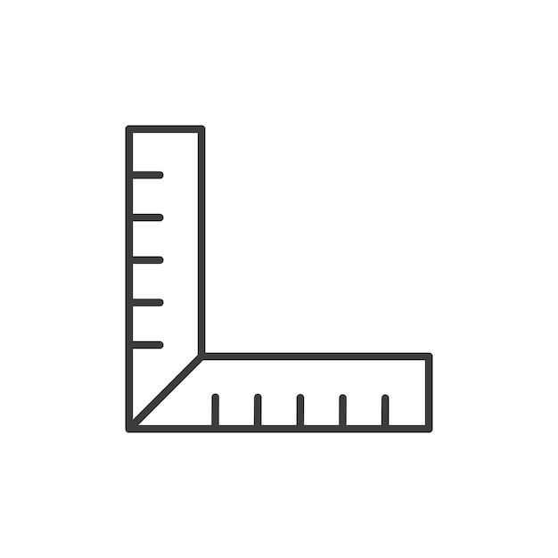 ruler combined icon set geometry ruler tool vector symbol in black filled and outlined style