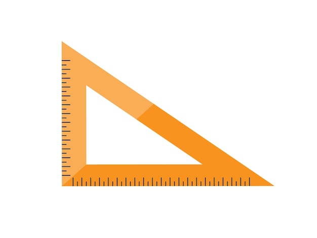 ruler in a flat style scale width and length measurement tool vector illustration